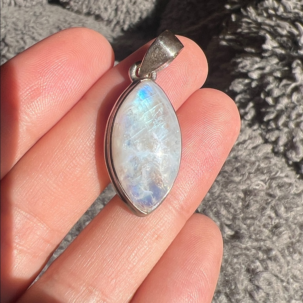 Silver and White Pendant